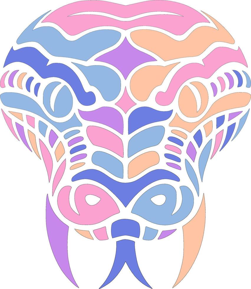 Sacred Green Tree Python Face Design vector
