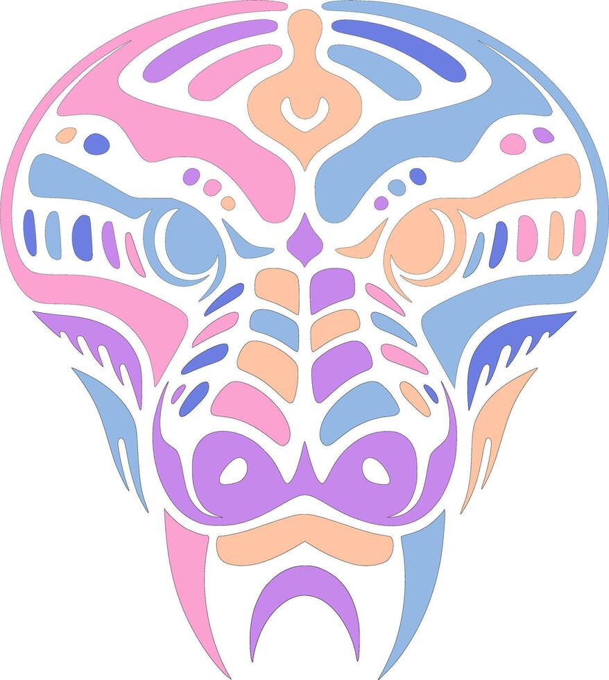 Elegant Green Tree Python Face Design vector