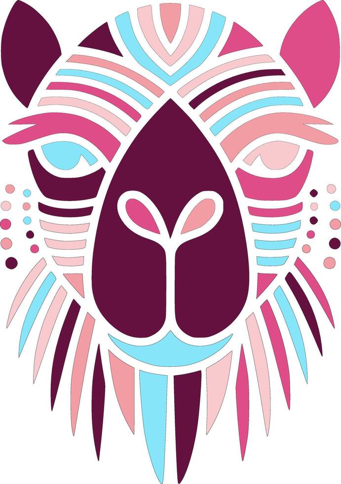 Abstract Camel Head Geometric Art vector