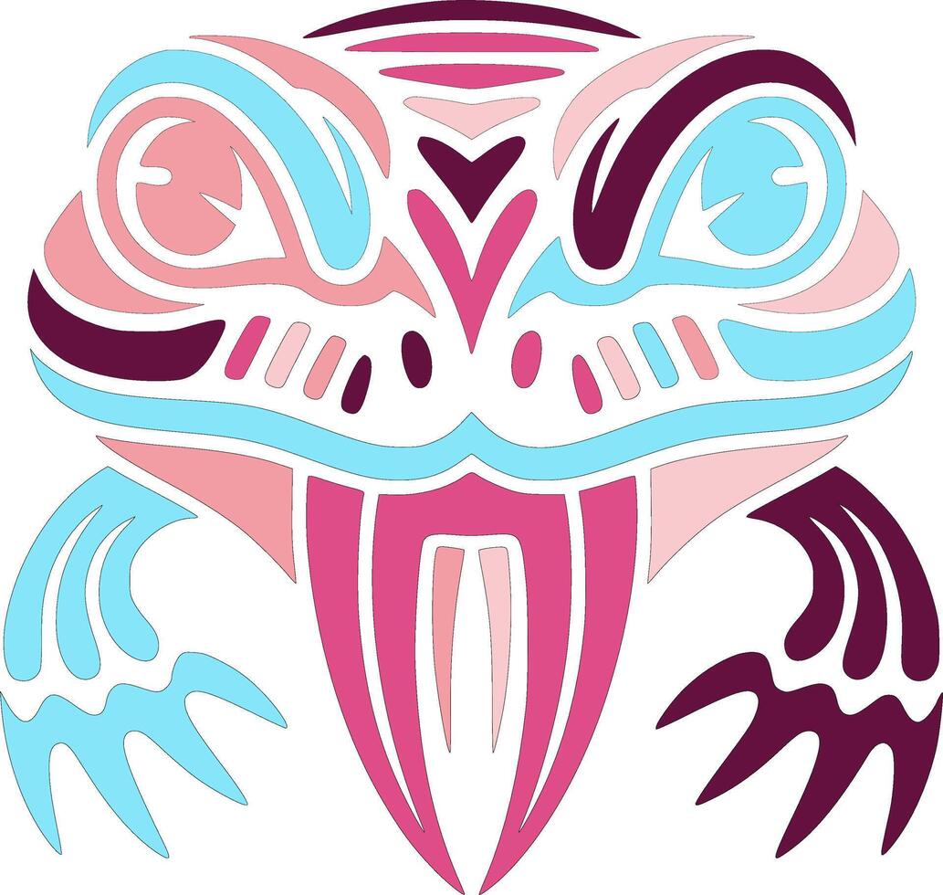 Sacred Stylized Tribal Newt Face Design vector