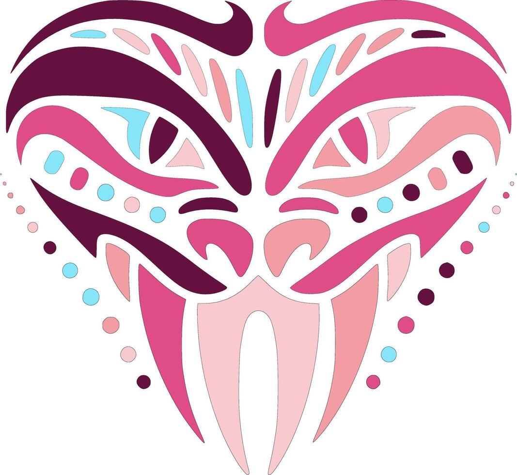 Stylized Tribal Viper Face Design vector