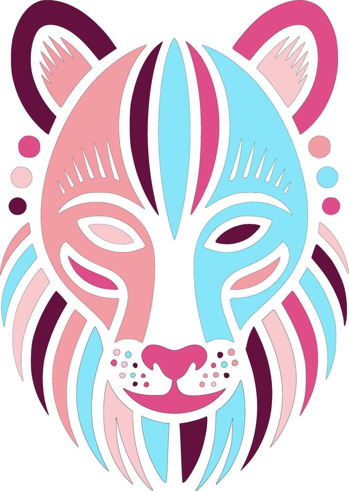 Tribal Giant Sable Face Design vector