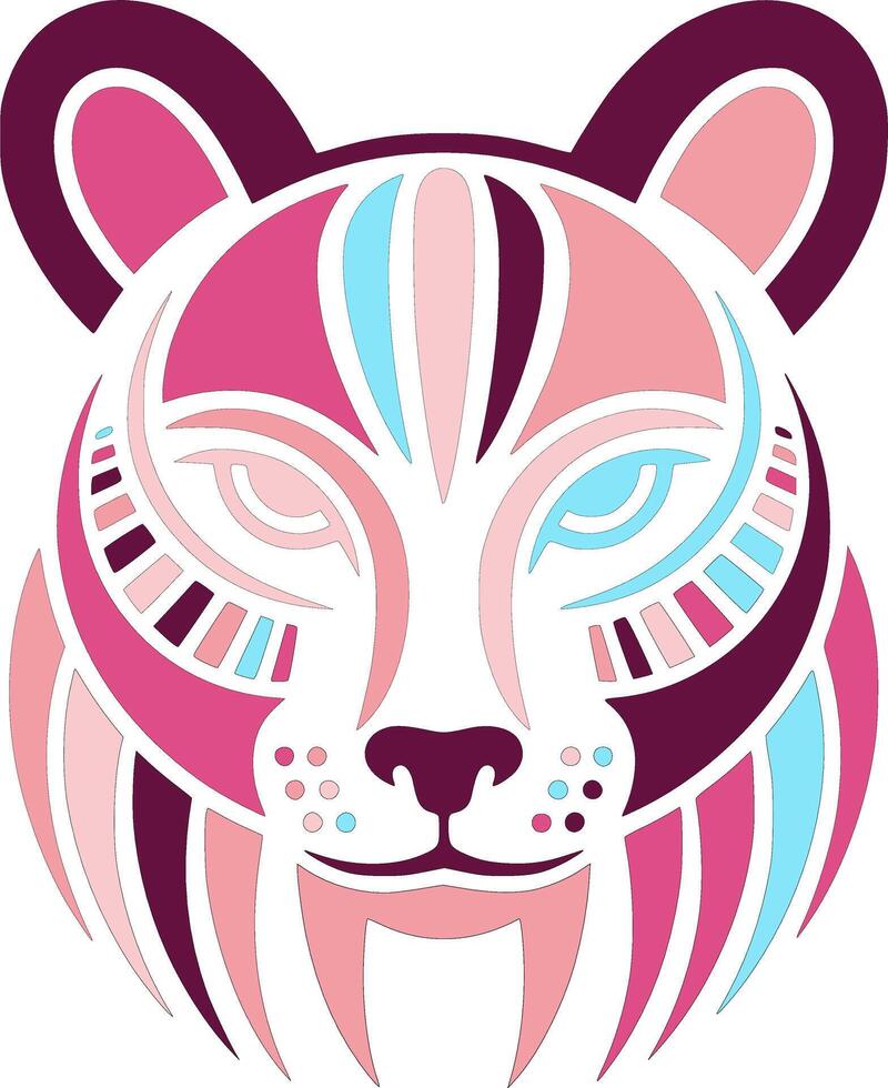 Iconic Tribal Giant Sable Face Design vector