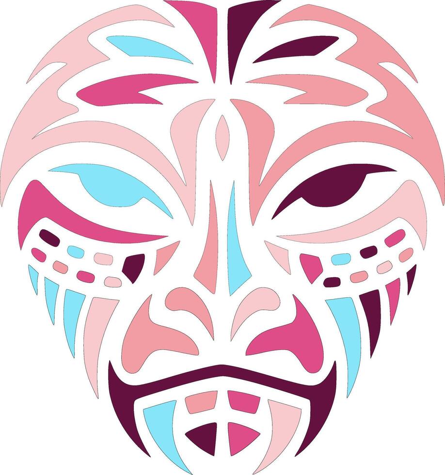 Elegant Emerald Tree Boa Face Design vector