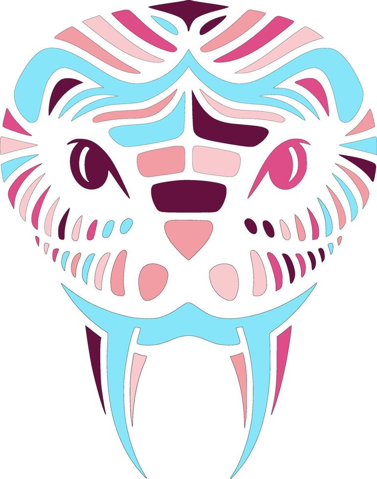 Sacred Emerald Tree Boa Face Design vector