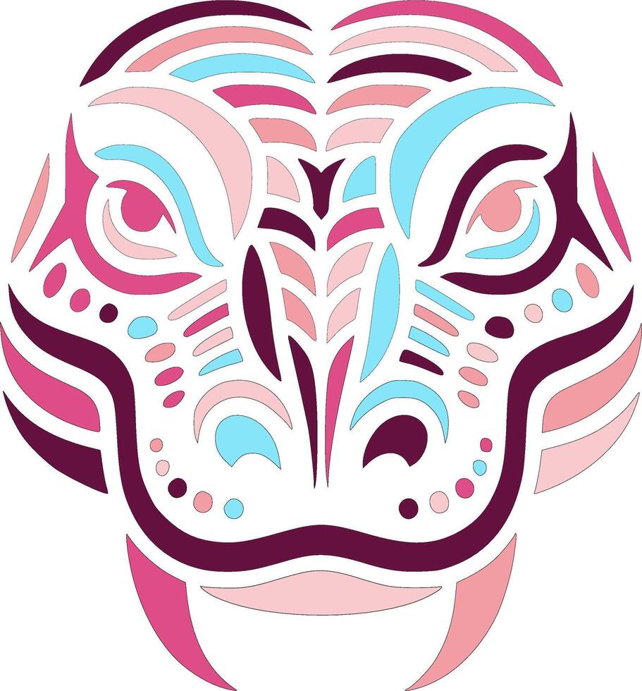 Tribal Komodo Dragon Face Design vector