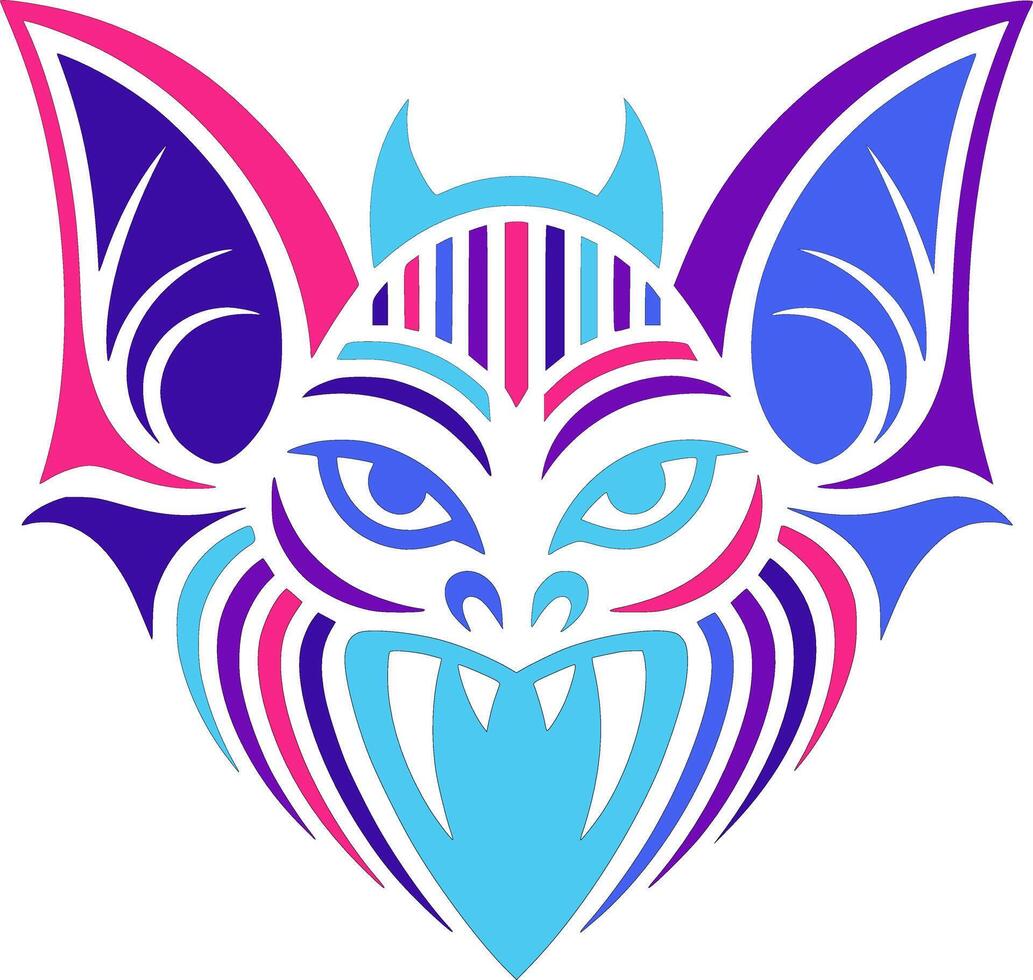 Iconic False Vampire Bat Face Design vector
