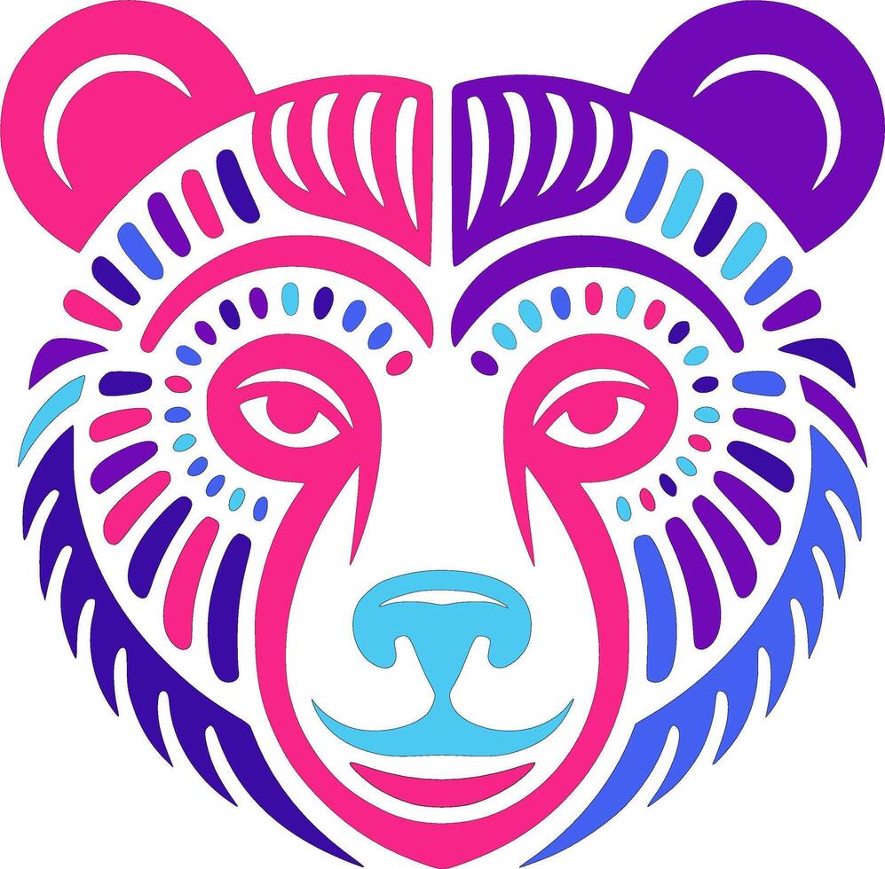 Asiatic Black Bear Face Design vector