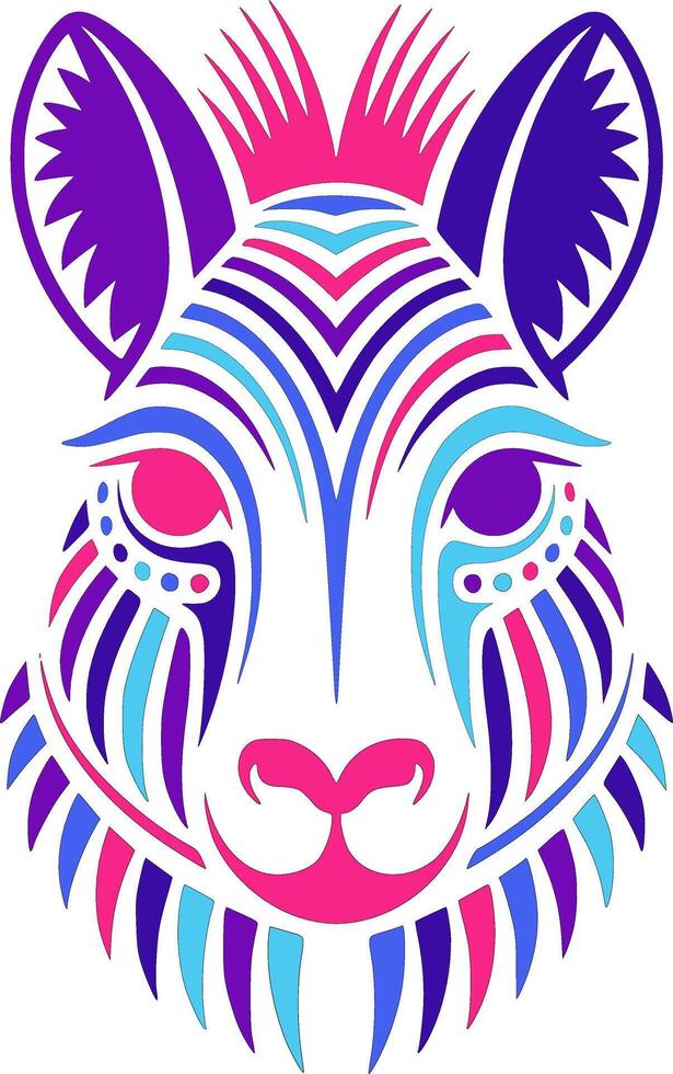 Ancient Tribal Patagonian Mara Face Design vector