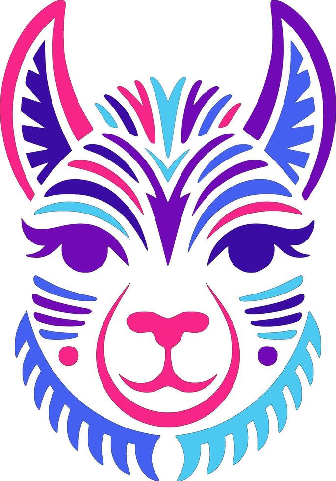Stylized Tribal Paca Face Design vector