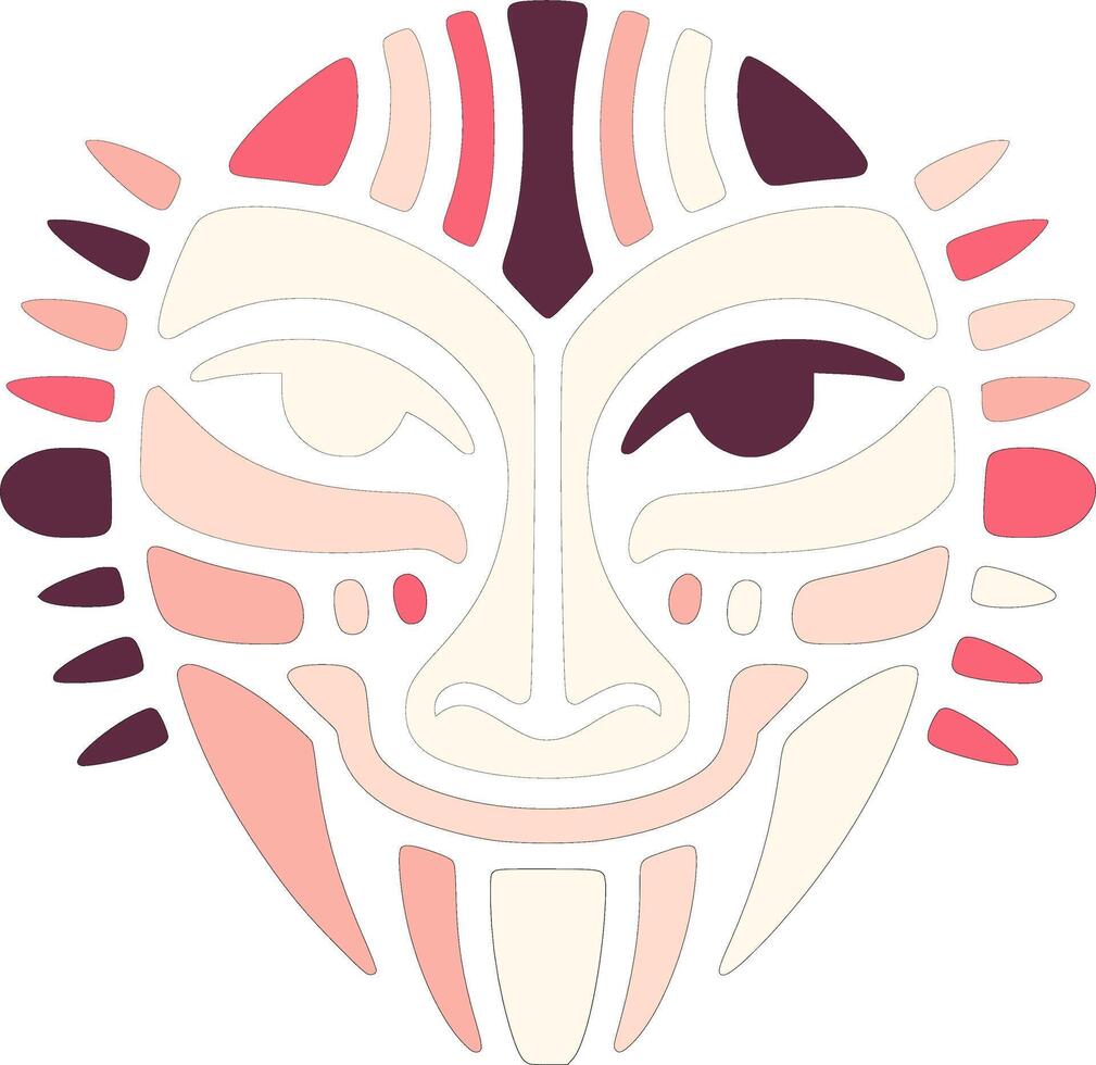 Royal Stylized Tribal Oribi Face Design vector