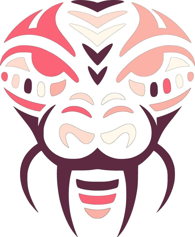 Decorated Tribal Black Mamba Face Design vector
