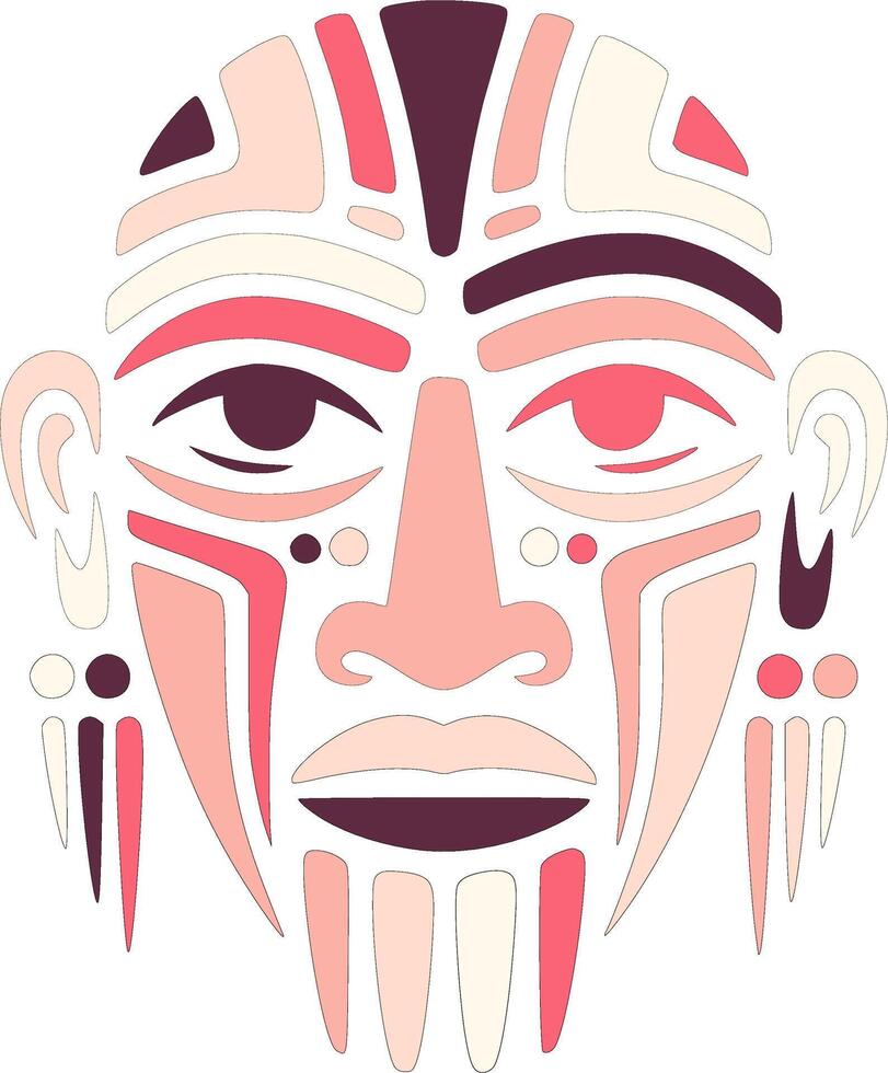 Tribal Mask Art Design Pattern Graphic vector