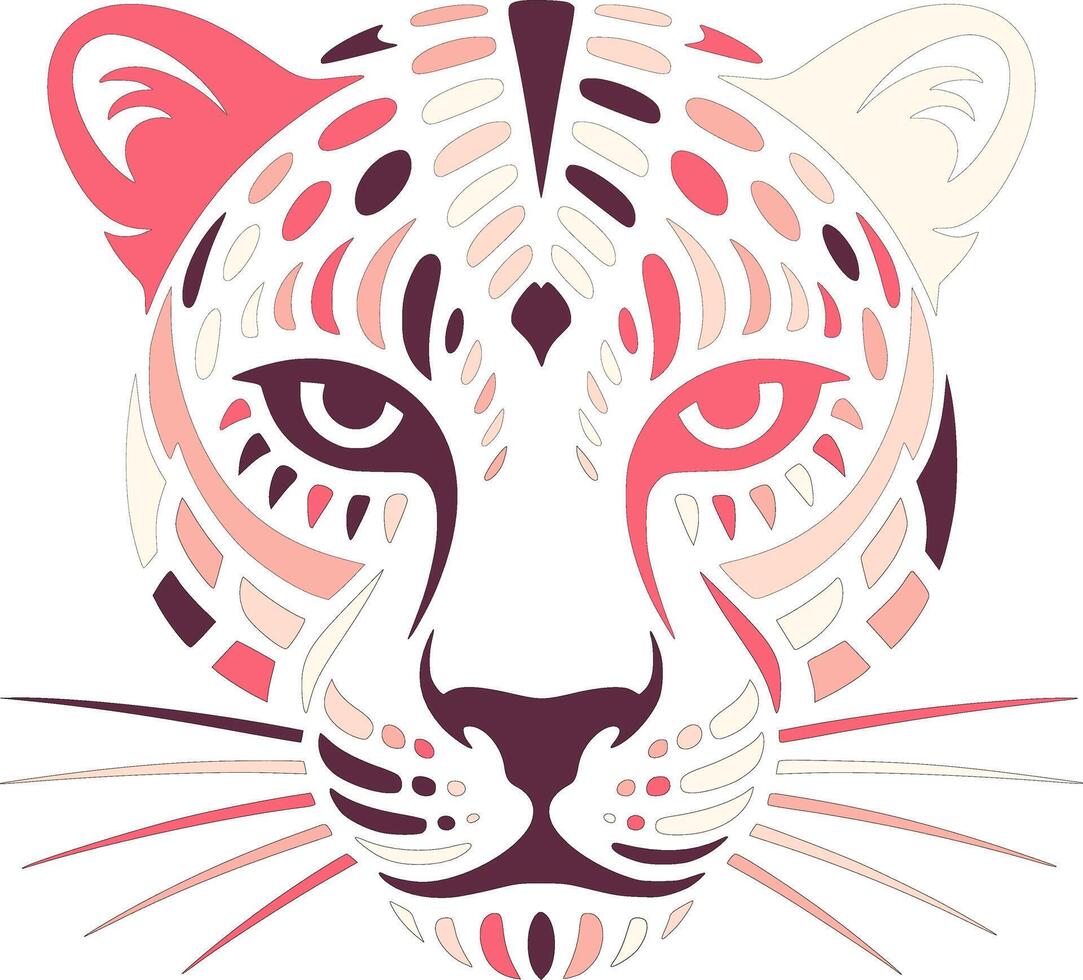 Abstract Leopard Head Pattern Design vector