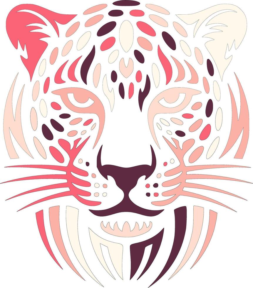 Abstract Cheetah Head Art Design. vector