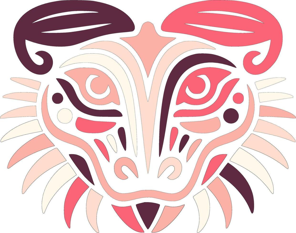 Royal Tribal Basilisk Lizard Face Design vector