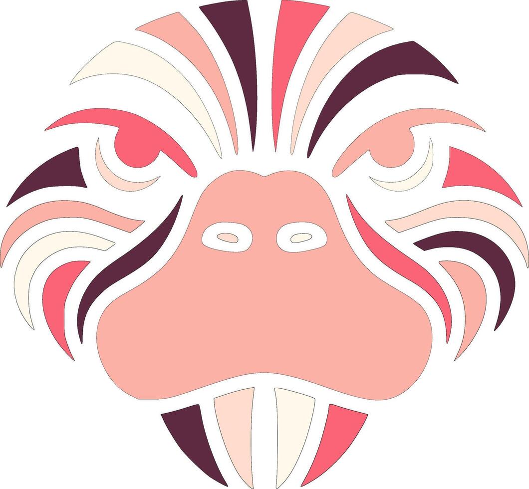 Stylized Tribal Platypus Face Design vector