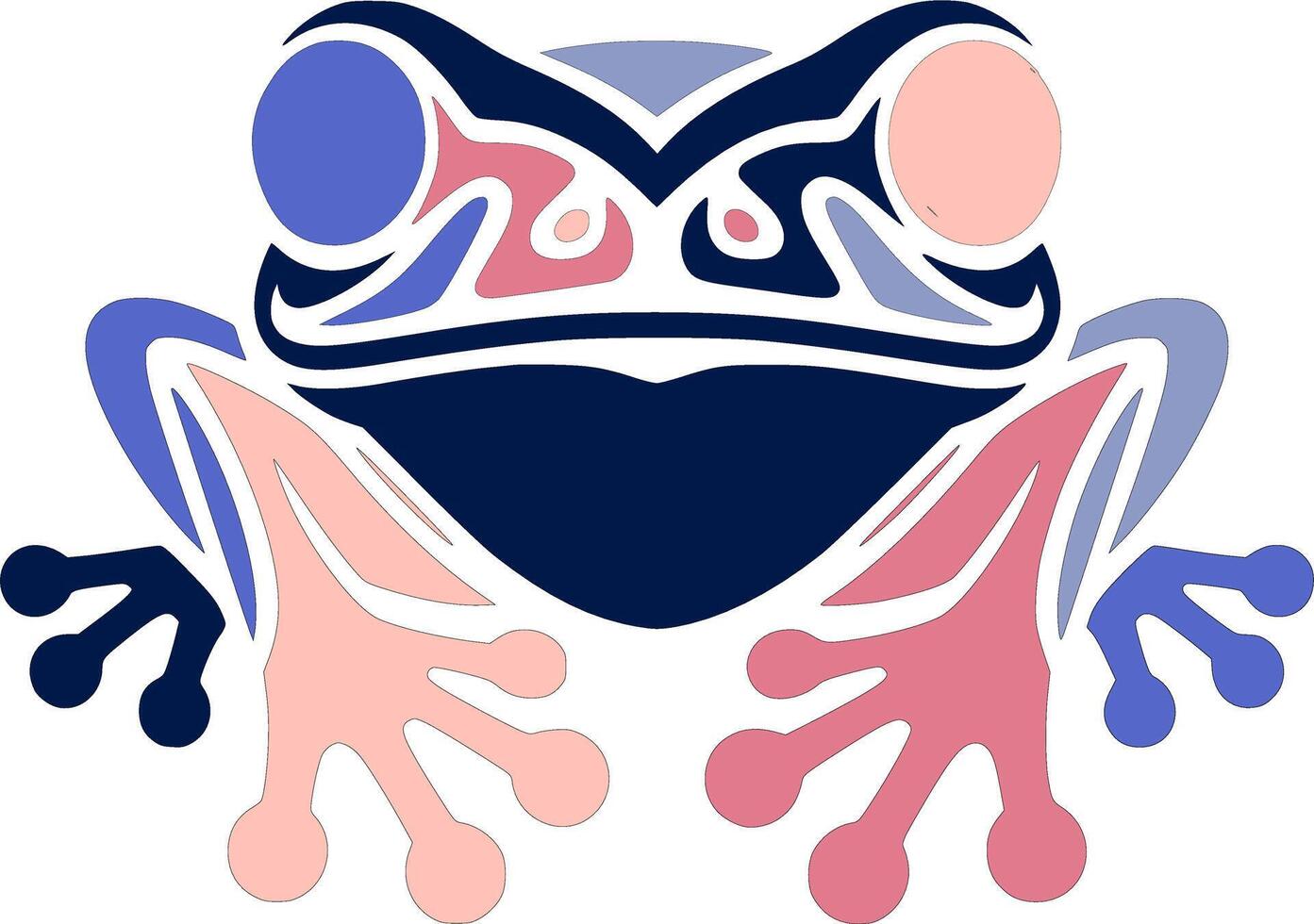 Elegant Redeyed Tree Frog Face Design vector
