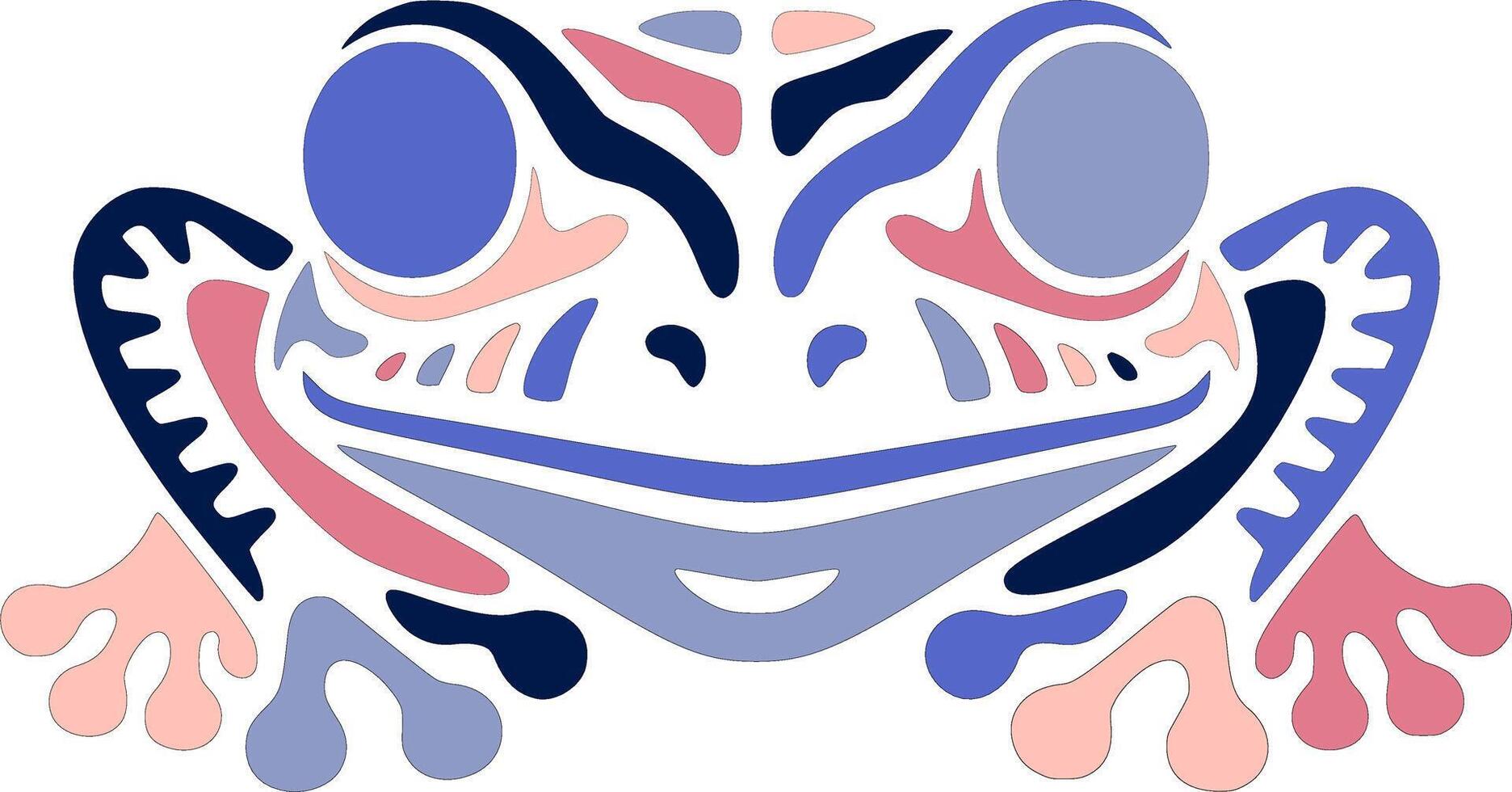 Sacred Redeyed Tree Frog Face Design vector