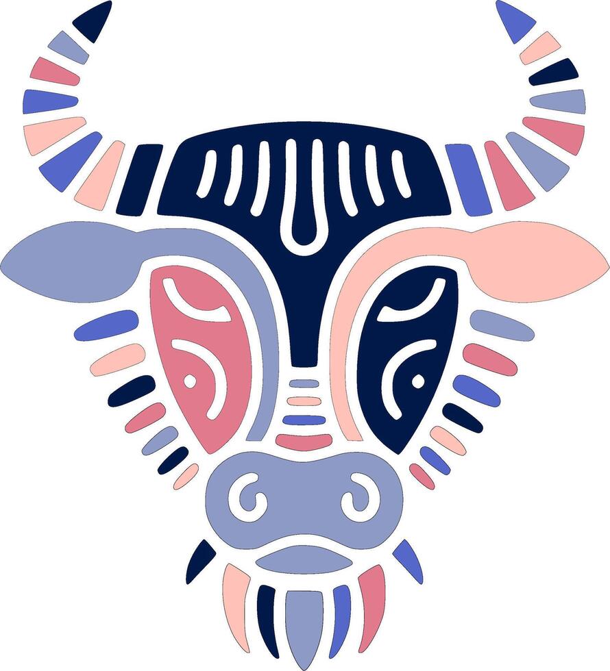 Stylized Tribal Thar Face Design vector