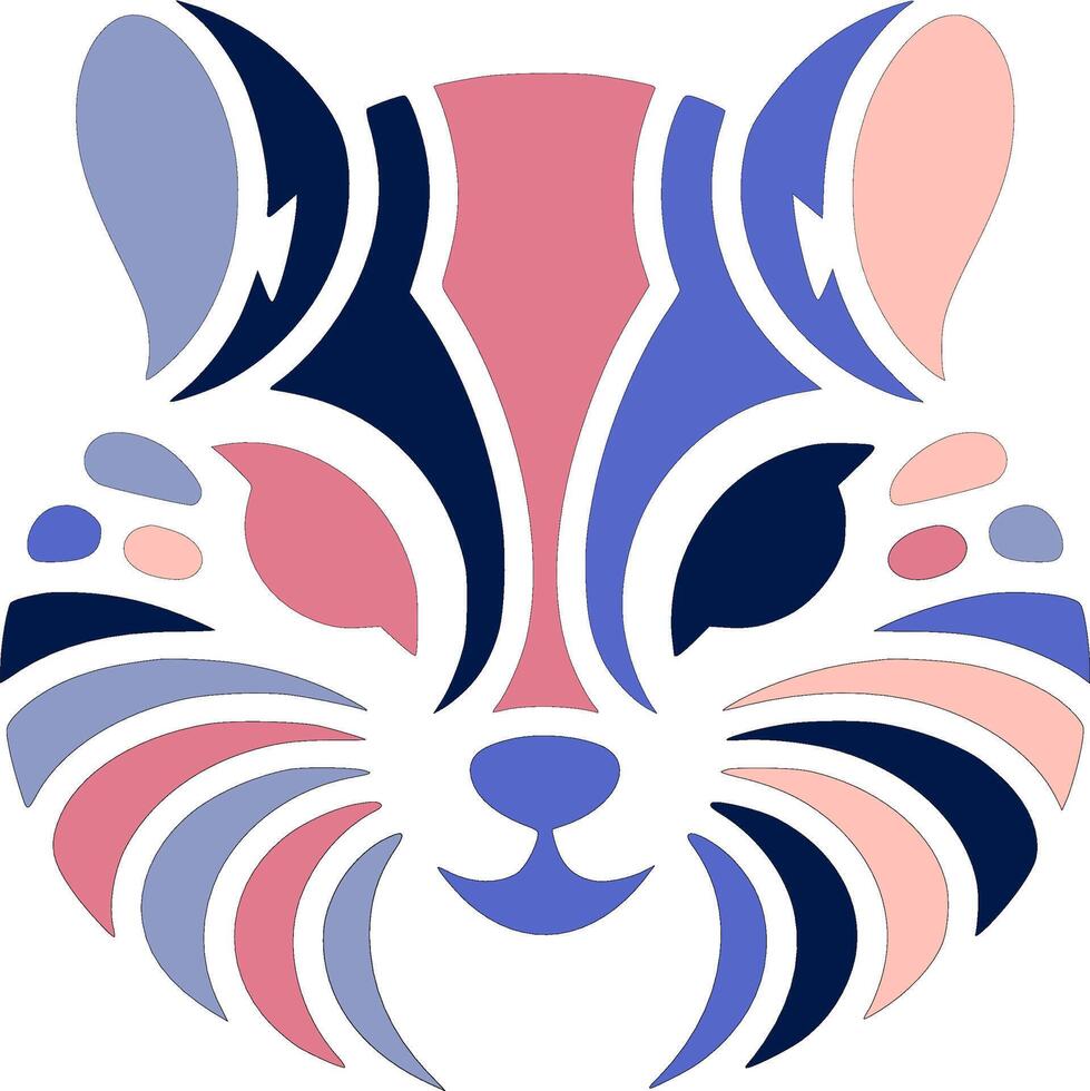 Tribal Flying Squirrel Face Design vector