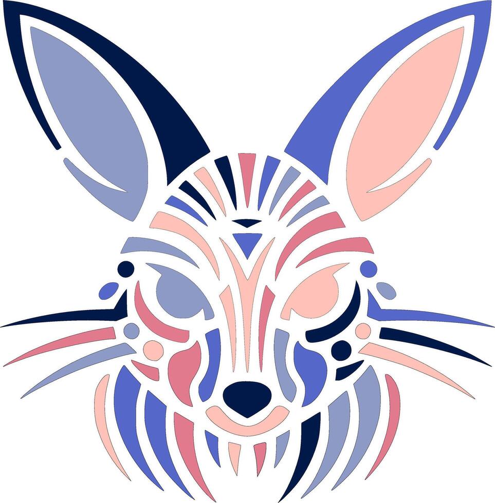 Stylized Tribal Bilby Face Design vector