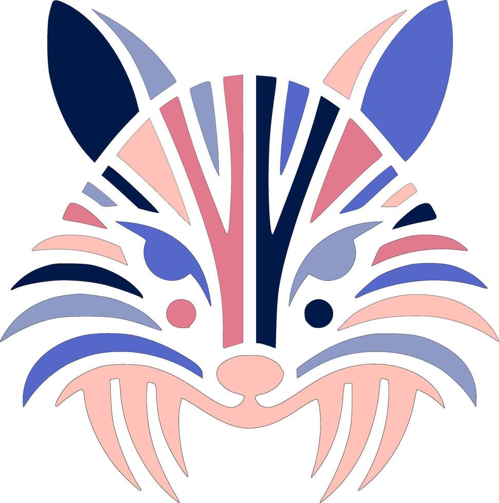Stylized Tribal Bandicoot Face Design vector
