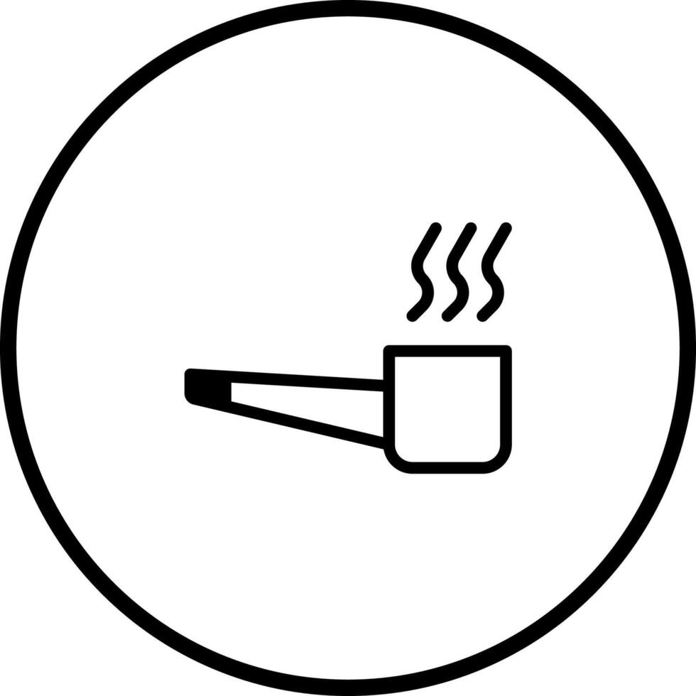 Smoking tobacco pipe icon illustration on white background perfect for minimalist design and vintage aesthetic projects vector