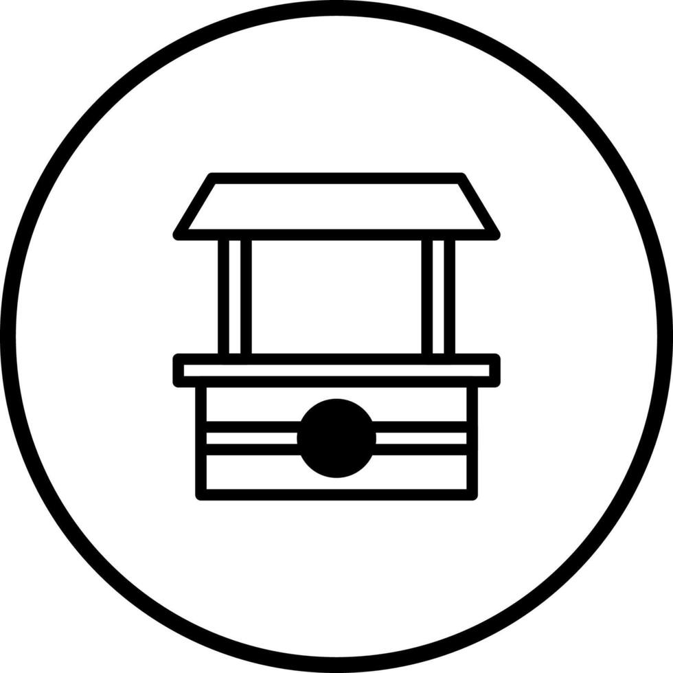 Simple well icon design element water source illustration resource graphic representing sustainable resources wellspring essential source vector