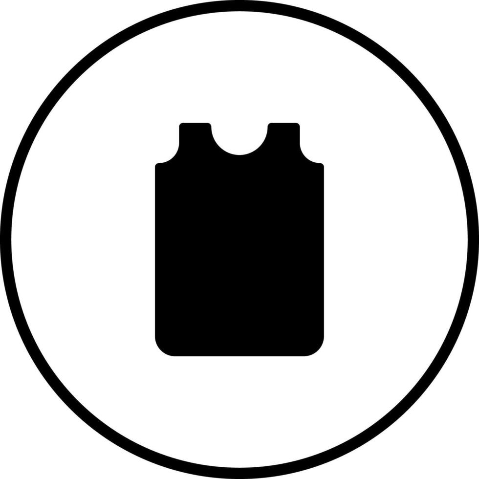 Simple tank top icon design in a circle frame for clothing stores or textile manufacturers vector