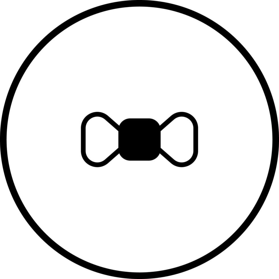Simple minimalistic bow tie icon inside circle elegance a symbol of style and sophistication for design vector