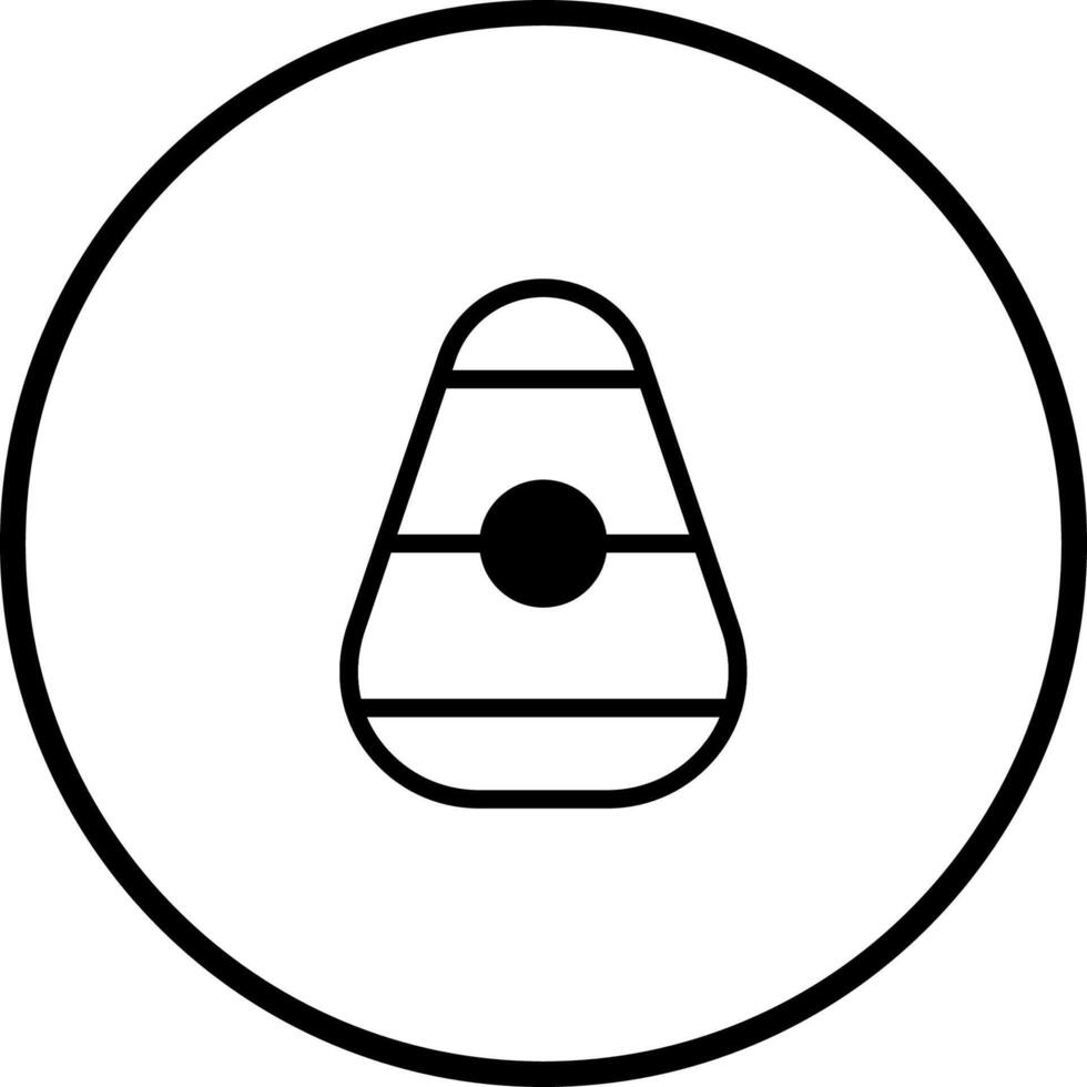 Simple candy corn in a circle illustration offering a sweet design for graphic projects and decorations vector