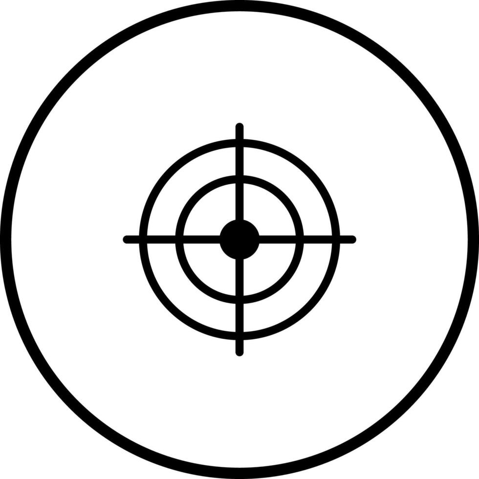 Simple black and white target icon illustration perfect for business goal achievement concept or strategy design vector