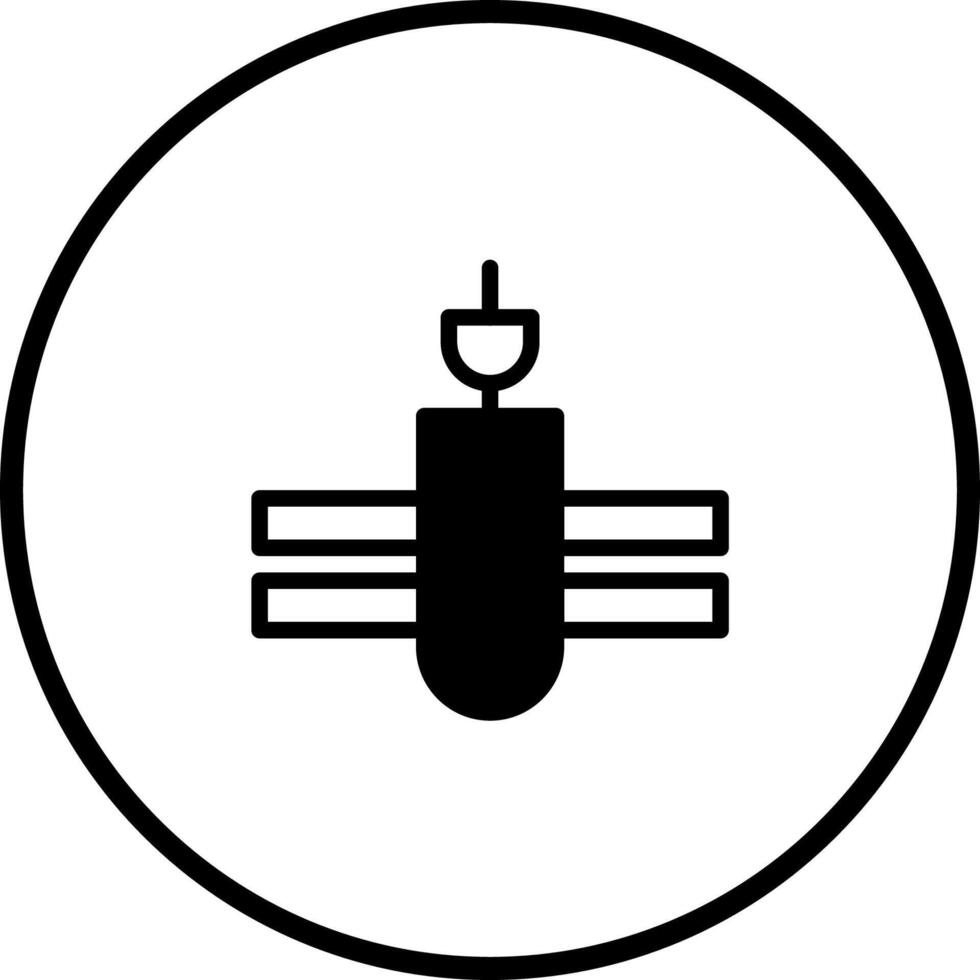 Minimalist representation of horizontal connection and vertical attachment with circular outline creating unified design language for multiple applications vector