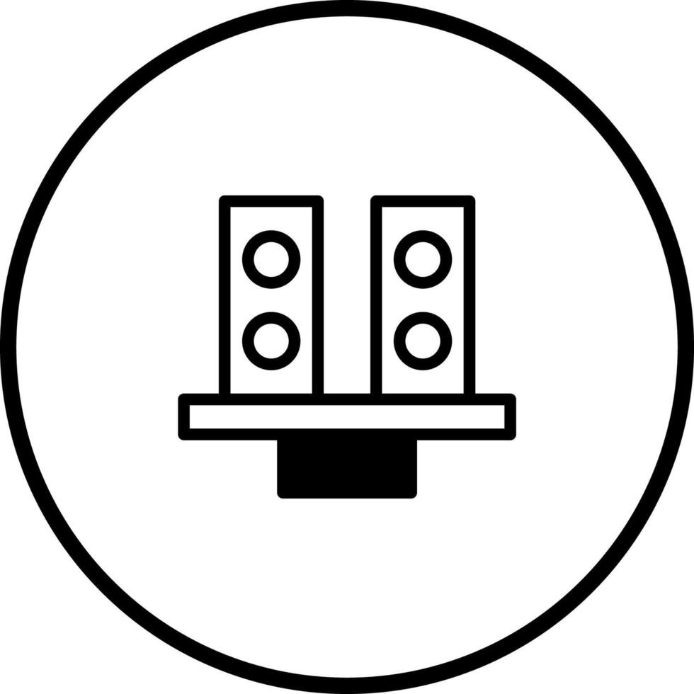 Iconic representation of audio speakers offering multimedia experience and sound system delivering optimal audio quality enjoyment vector