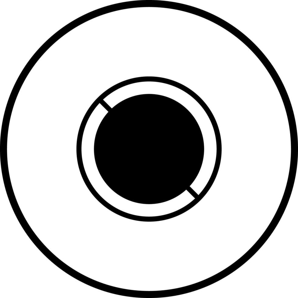 Conceptual abstract representation with intersecting lines inside a circle showcases minimalist design and technical precision for graphical elements vector