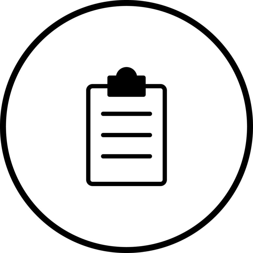 Clipboard icon in a circle symbol of tasks and to-do lists in modern design for digital projects vector