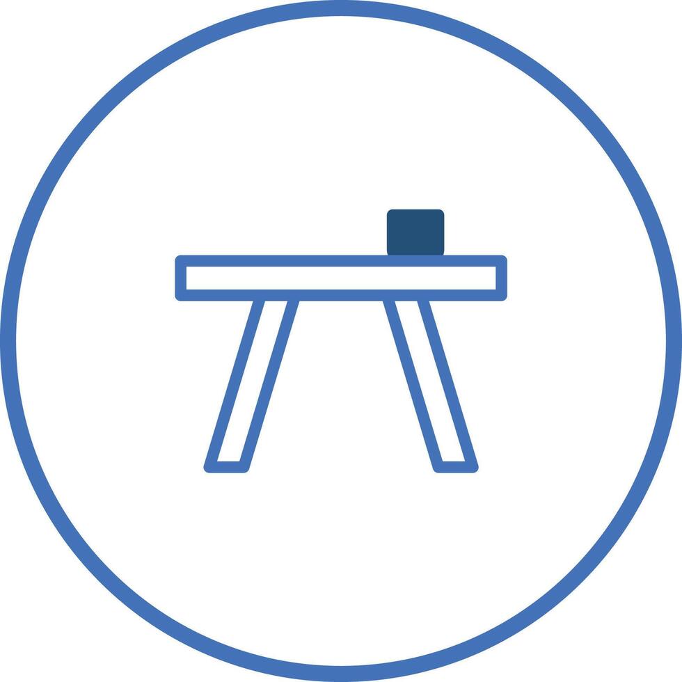 Minimalist design table with cube icon conveys simplicity functionality in interior decor or furniture concept representation use for websites vector