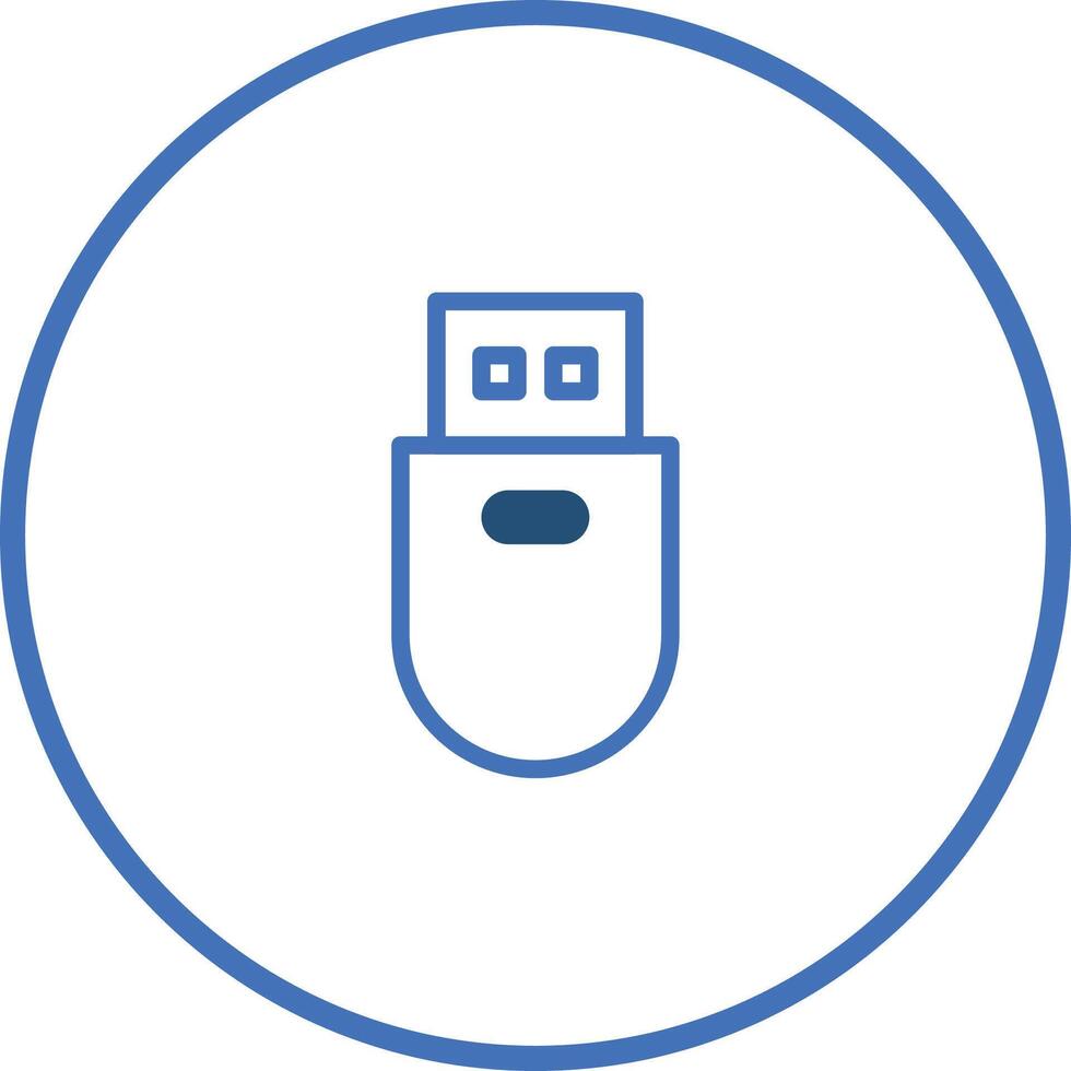 Elegant usb drive icon illustration depicting modern technology symbolizing data storage and transfer possibilities in digital devices vector