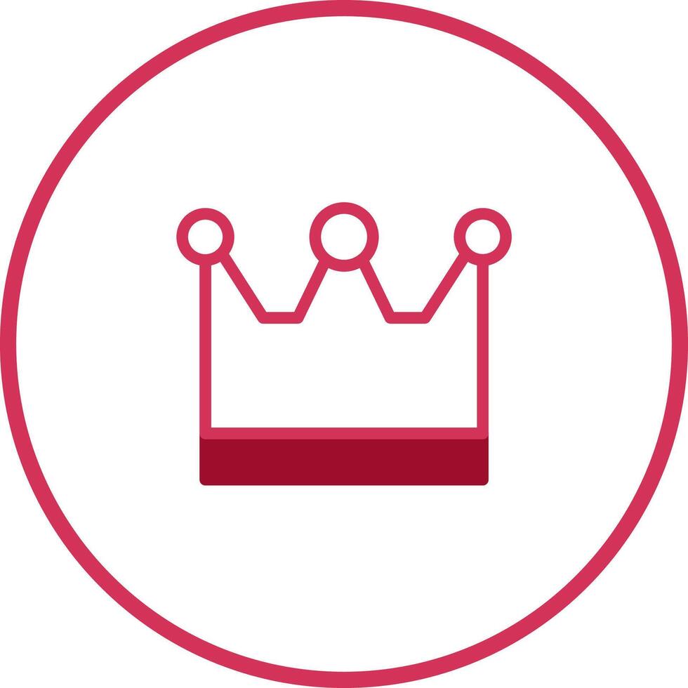 Elegant simple crown design icon for royalty luxury and leadership concepts in modern style and minimalism vector