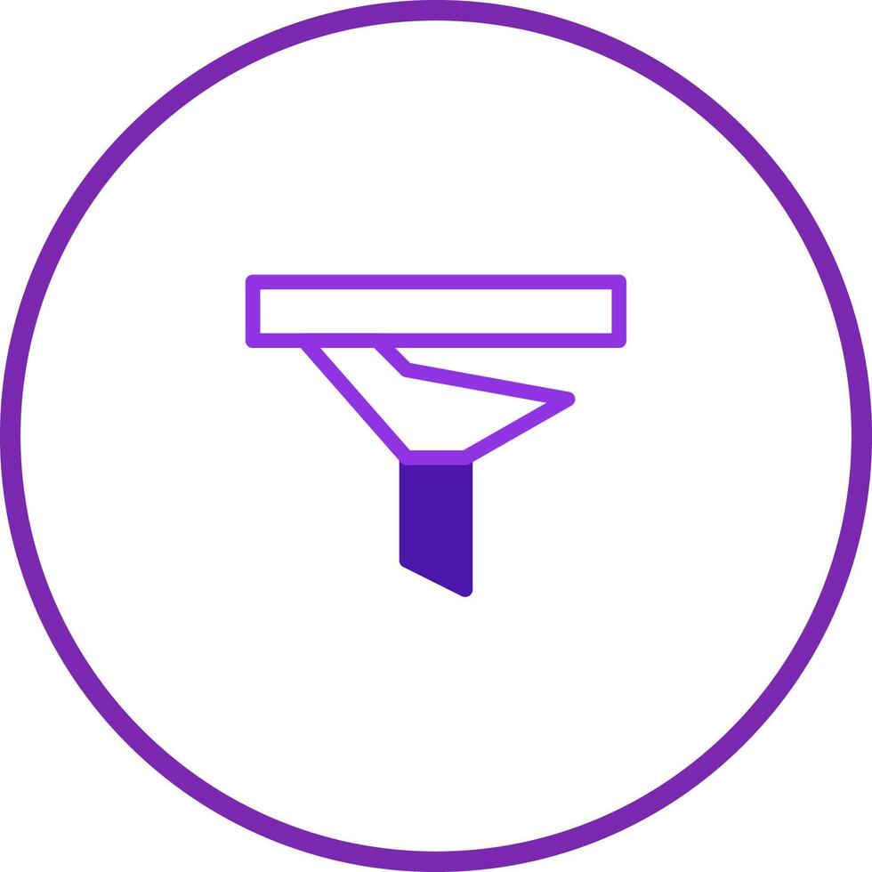 Elegant purple funnel icon illustration a symbol for filtration and selection process for websites or presentations vector