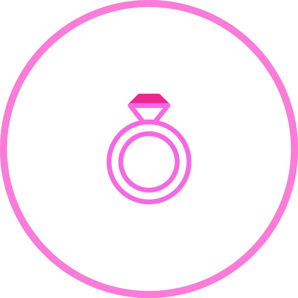 Elegant engagement ring outline icon illustration representing love commitment and celebration of special occasions perfect for valentine designs vector