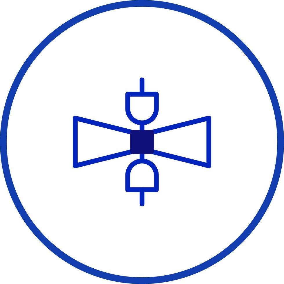 Creative blue circuit connecting plugs illustration symbolizing the connectivity of technological components design and communication vector