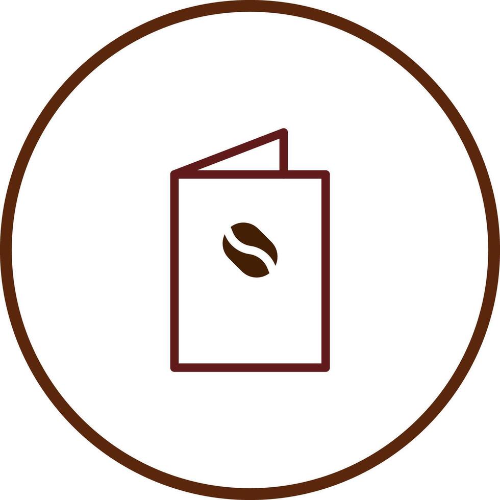 Coffee shop menu illustration showcasing bean graphic in a minimalist style perfect for branding vector
