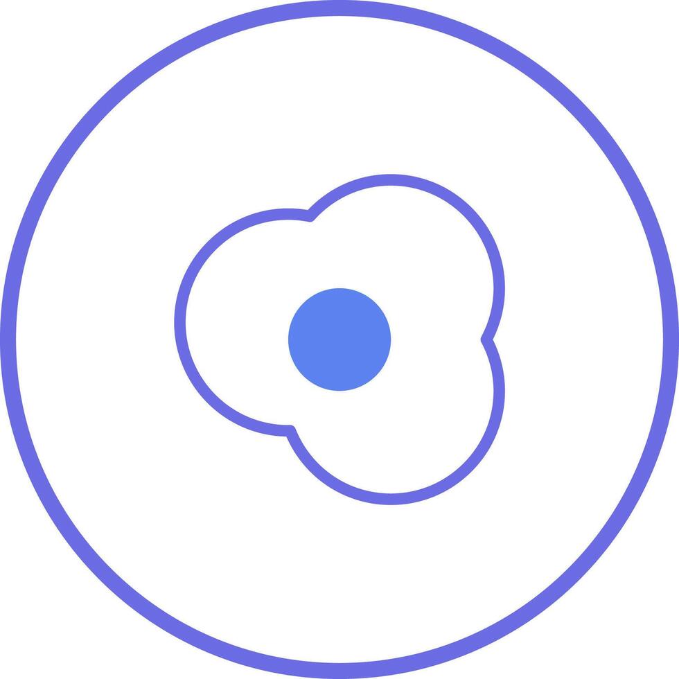 Abstract icon design showcasing a cloud like shape with a central dot inside a circle graphic vector