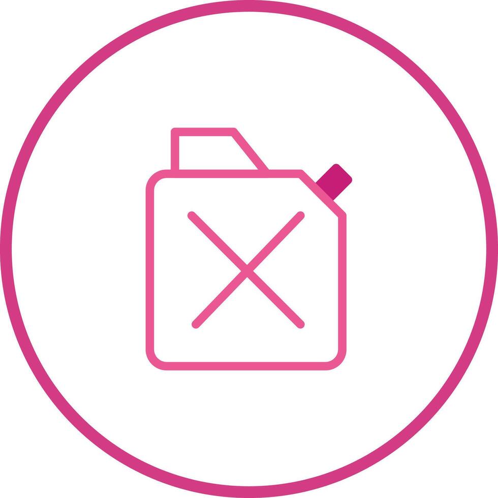 A pink can container icon within circle signifies liquid danger and caution symbol for disposal vector