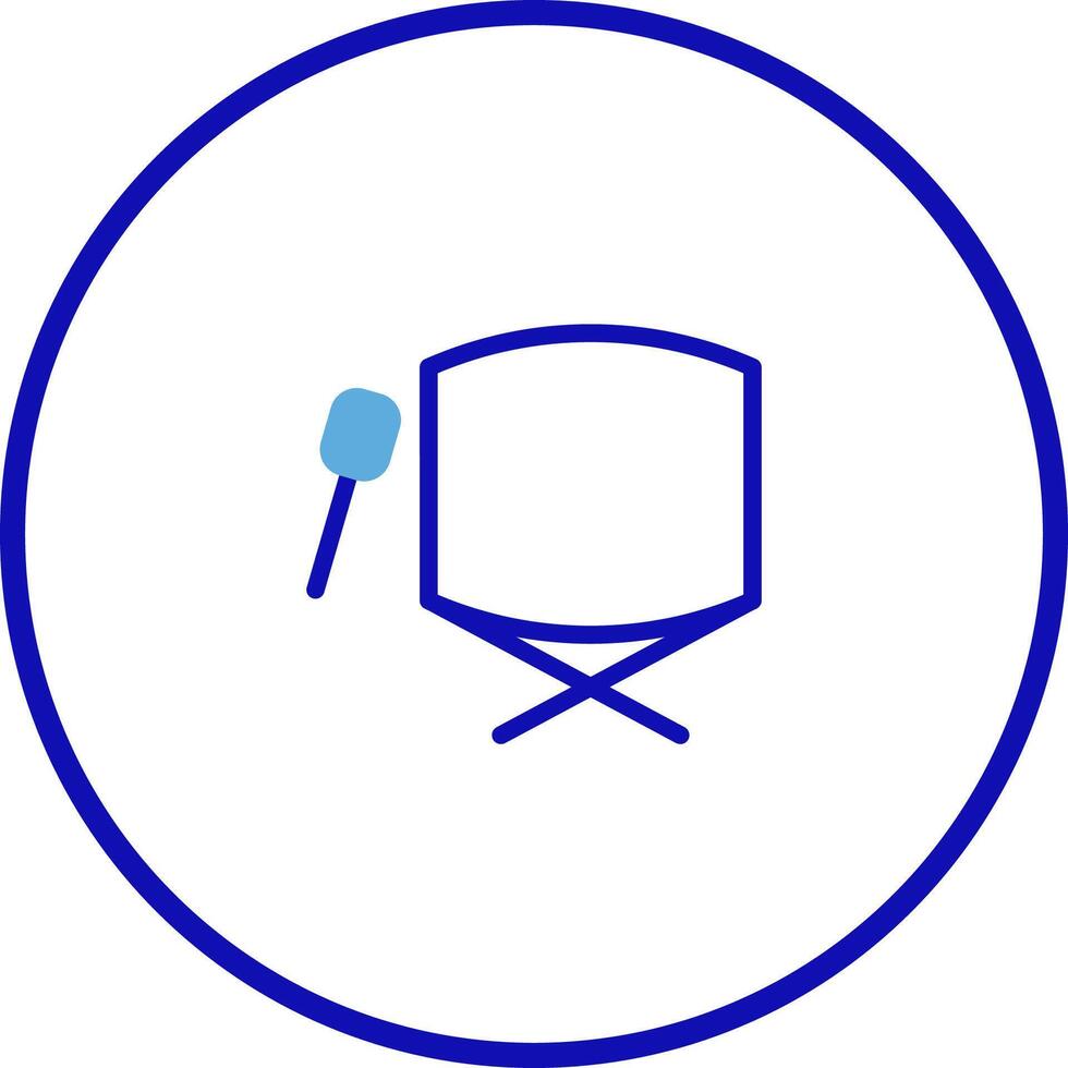 A Minimalist Line Art Illustration of a Drum Set with Sticks in a Circle Design vector