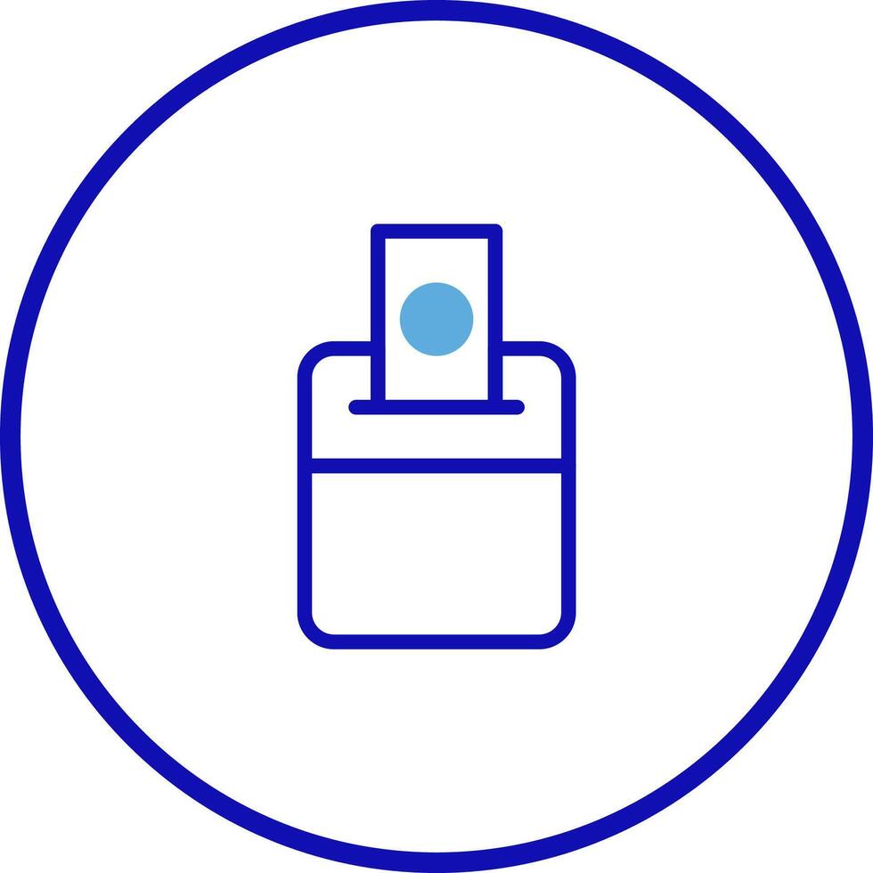 A minimal illustration of a voting ballot box with a paper going in for elections process voting concept vector