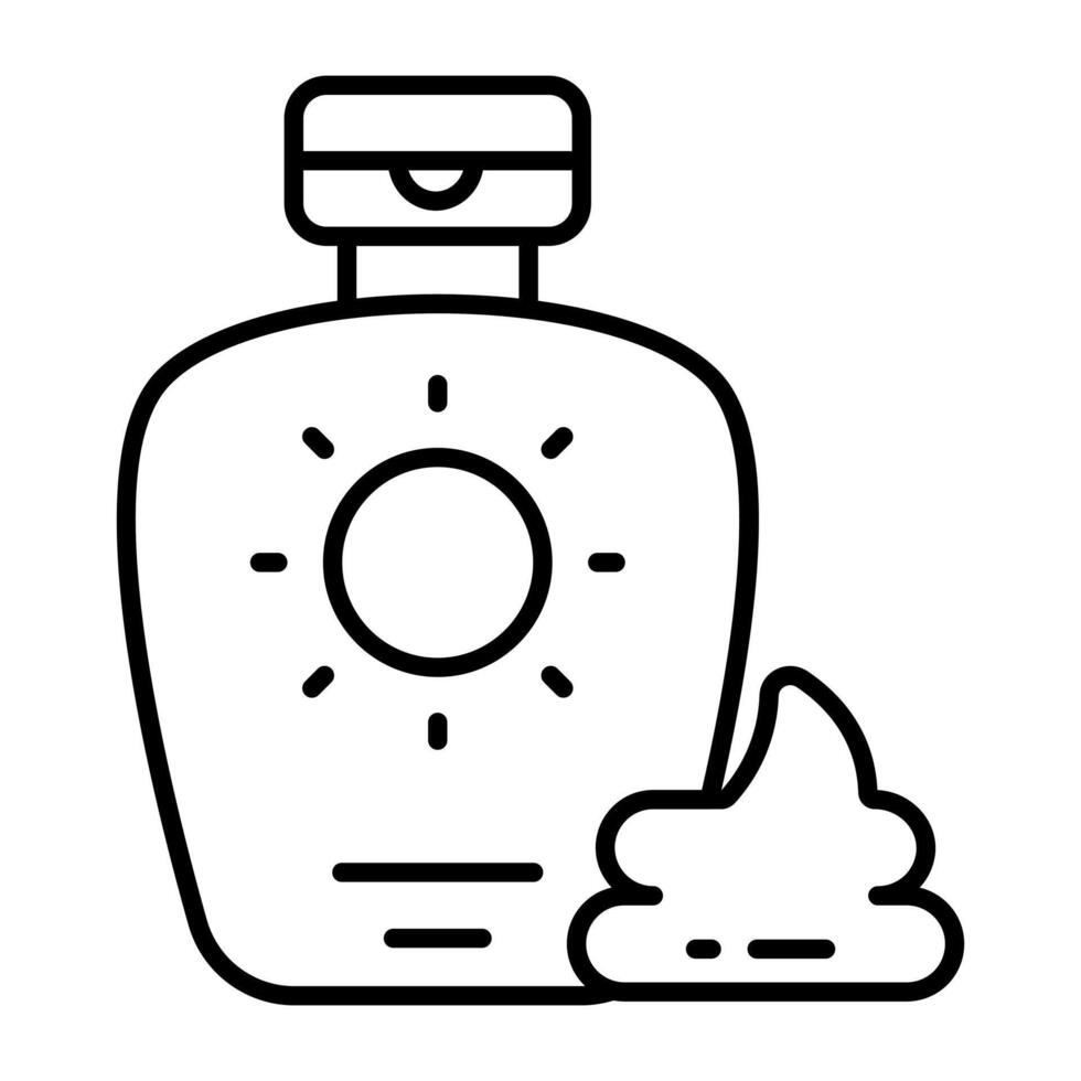 A creative icon of sunblock vector