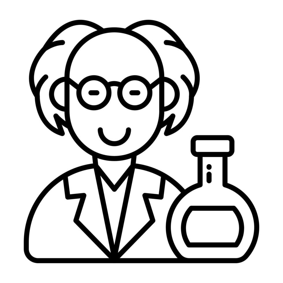 Premium download linear icons of scientist vector